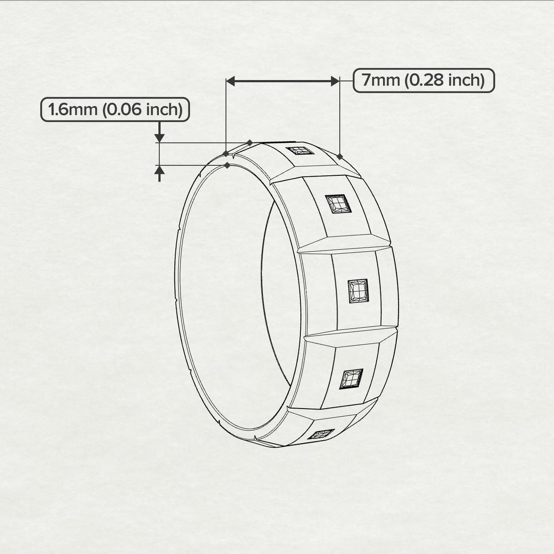 Eternity Princess Ruby Wedding Ring - Michael No. 9