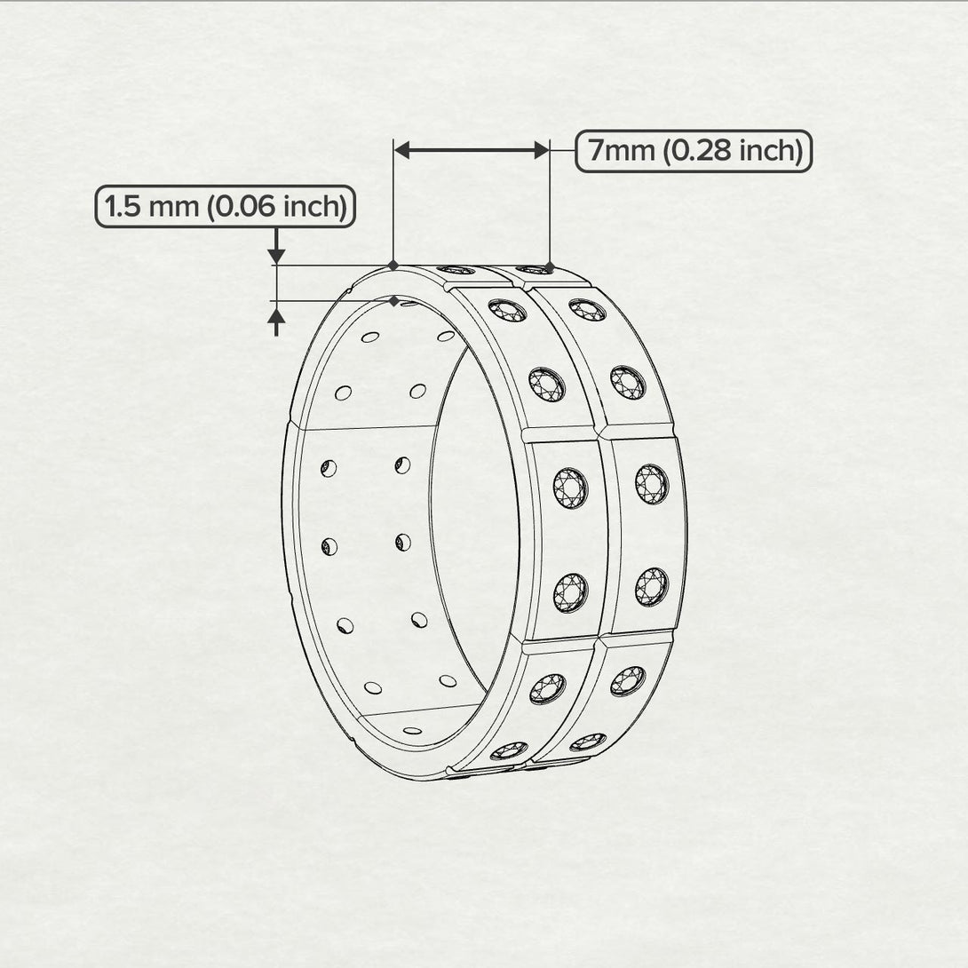 Glamorous Eternity Diamond Wedding Band - Carter No. 3