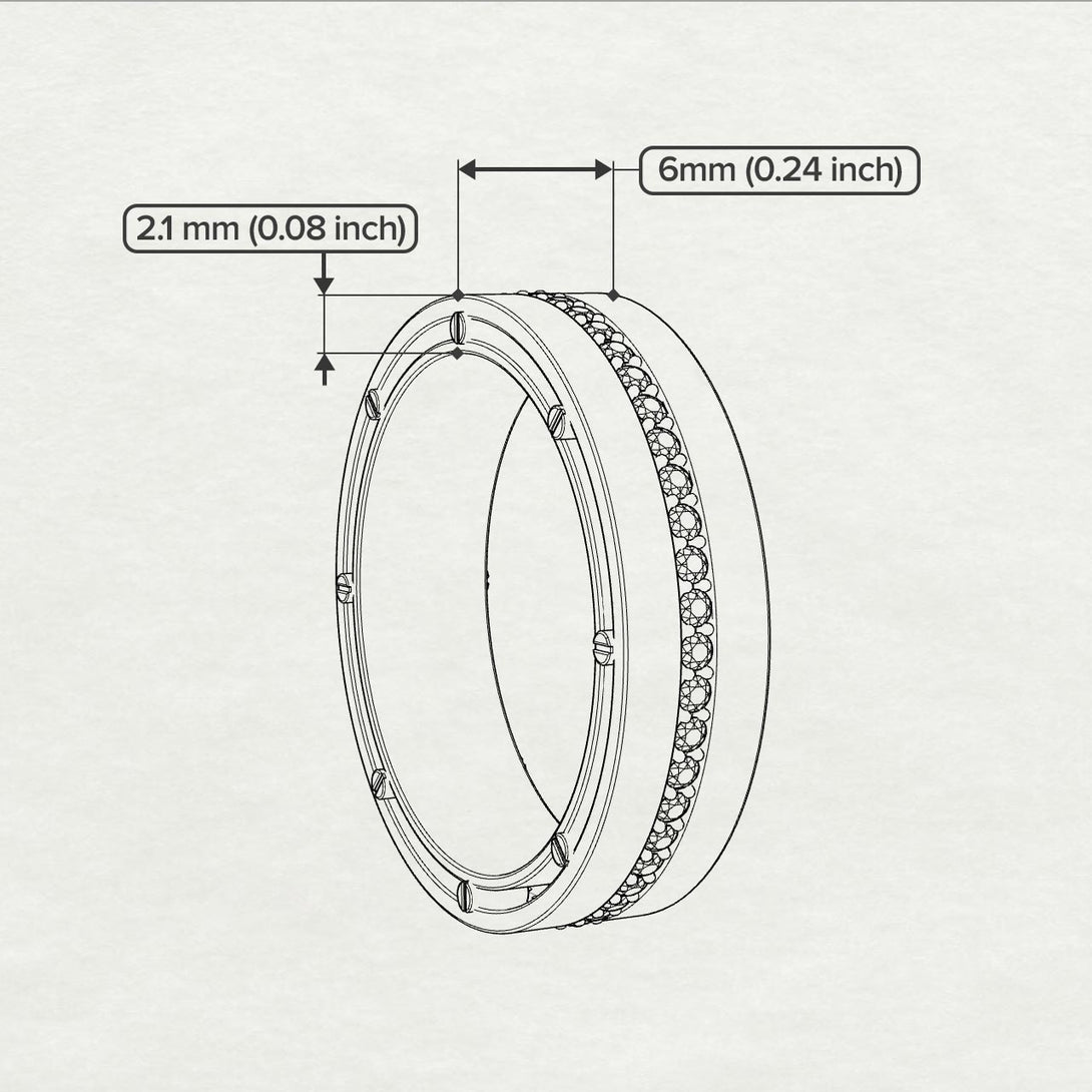 Classic Eternity Emerald Wedding Band - John No. 4