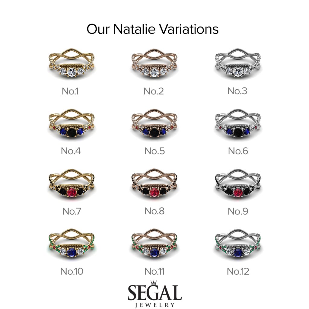 3 Stones Denity Diamond Ring- Natalie no. 1