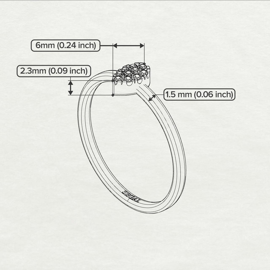 Minimalist Pear Diamond Ring - Genesis No. 2