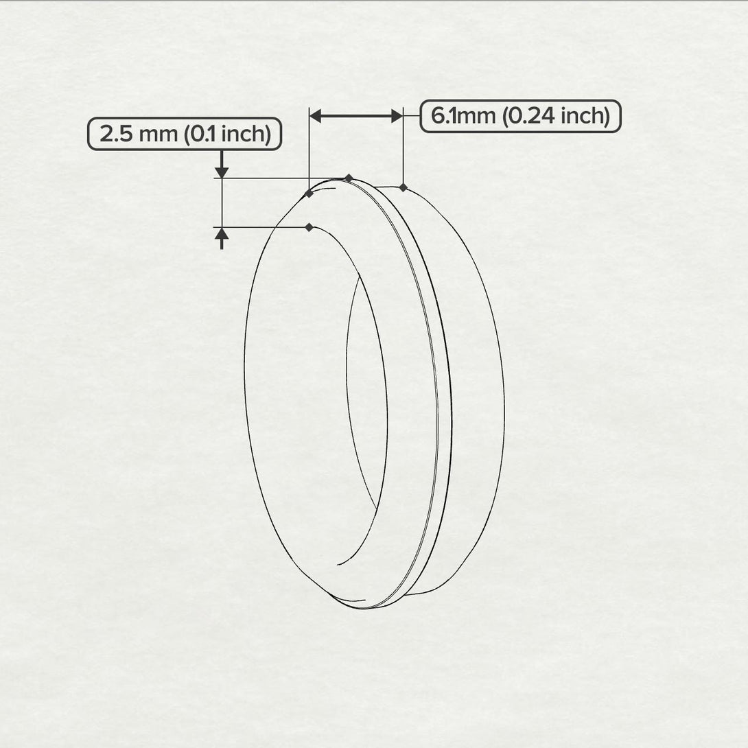 Black Titanium Gold Wedding Ring - Paul No. 2