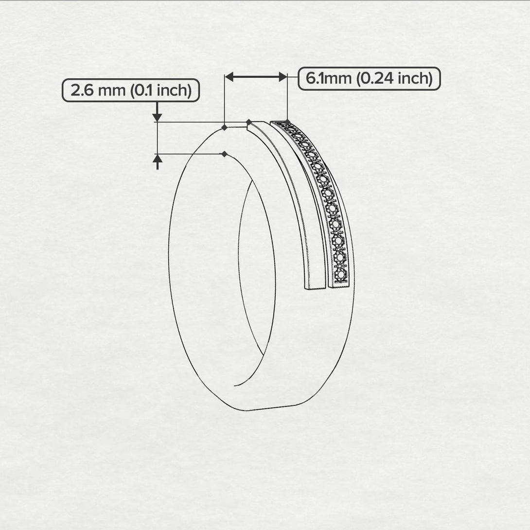 Black Titanium Sapphire Ring - George No. 14