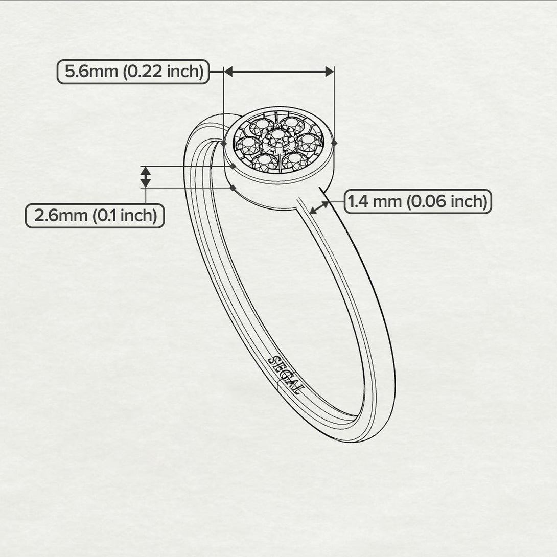 Minimalist Round Emerald Ring - Mckenna No. 5
