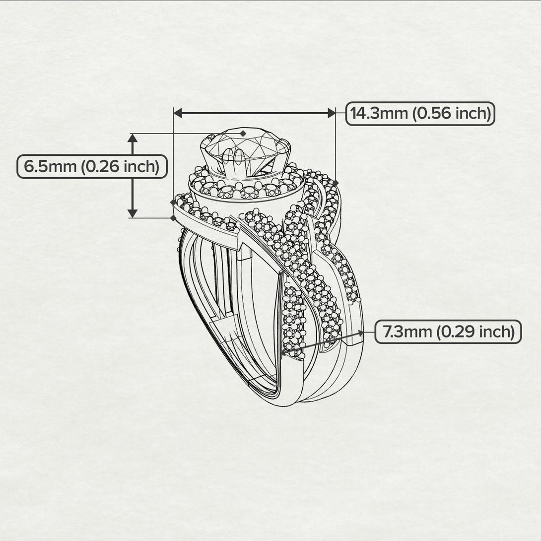 Unique Diamond Halo Bridal Set - Jessica No. 63