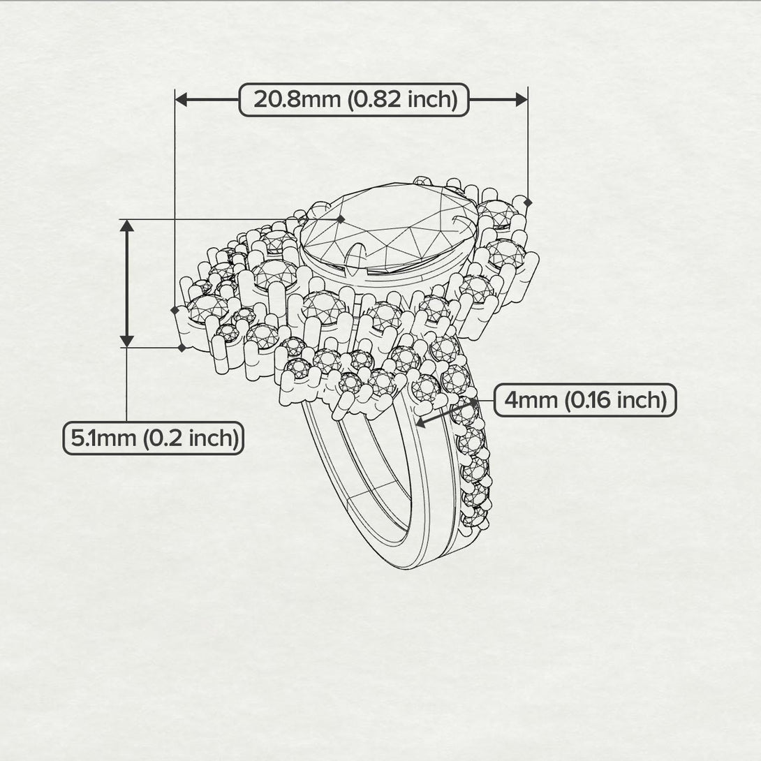 Glamorous Oval Diamond Bridal Set - Emily No. 48