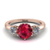 Classic 3 Stone Ruby Engagement Ring - Sofia No. 11 image 1