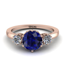 Classic 3 Stone Sapphire Engagement Ring - Sofia No. 14 image 1