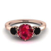 Classic 3 Stone Ruby Engagement Ring - Sofia No. 41 image 1