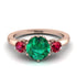 Classic 3 Stone Emerald Engagement Ring - Sofia No. 50 image 1