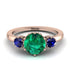 Classic 3 Stone Emerald Engagement Ring - Sofia No. 65