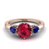 Classic 3 Stone Ruby Engagement Ring - Sofia No. 71