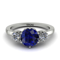 Classic 3 Stone Sapphire Engagement Ring - Sofia No. 15 image 1