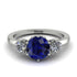 Classic 3 Stone Sapphire Engagement Ring - Sofia No. 15