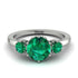 Classic 3 Stone Emerald Engagement Ring - Sofia No. 21 image 1