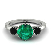 Classic 3 Stone Emerald Engagement Ring - Sofia No. 36 image 1