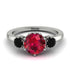 Classic 3 Stone Ruby Engagement Ring - Sofia No. 42 image 1