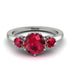 Classic 3 Stone Ruby Engagement Ring - Sofia No. 57