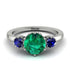 Classic 3 Stone Emerald Engagement Ring - Sofia No. 66