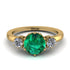 Classic 3 Stone Emerald Engagement Ring - Sofia No. 4 image 1