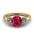 Classic 3 Stone Ruby Engagement Ring - Sofia No. 10 image 1