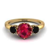 Classic 3 Stone Ruby Engagement Ring - Sofia No. 40 image 1