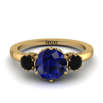 Classic 3 Stone Sapphire Engagement Ring - Sofia No. 43 image 1