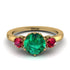 Classic 3 Stone Emerald Engagement Ring - Sofia No. 49 image 1