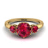 Classic 3 Stone Ruby Engagement Ring - Sofia No. 55
