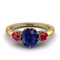 Classic 3 Stone Sapphire Engagement Ring - Sofia No. 58 image 1