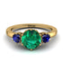 Classic 3 Stone Emerald Engagement Ring - Sofia No. 64 image 1