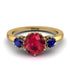 Classic 3 Stone Ruby Engagement Ring - Sofia No. 70 image 1