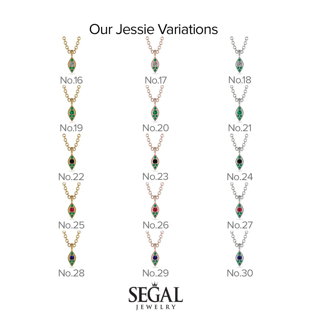 Milgrain Diamond Necklace - Jessie No. 3
