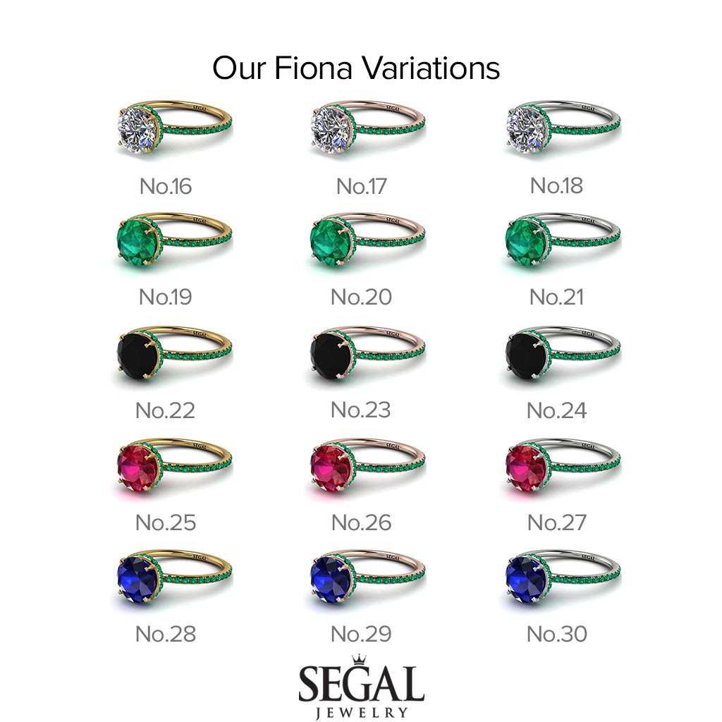 Hidden Halo Emerald Ring - Fiona No. 50