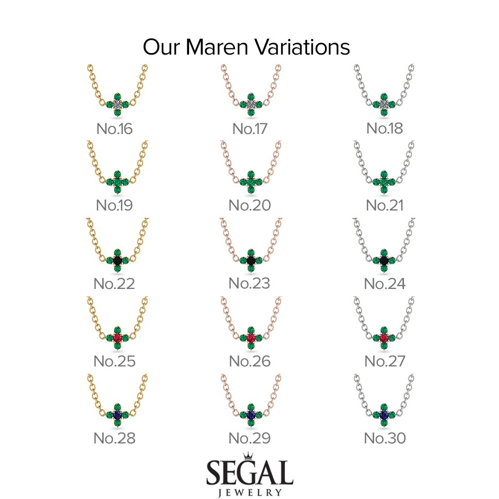 Compass Emerald Necklace - Maren No. 64