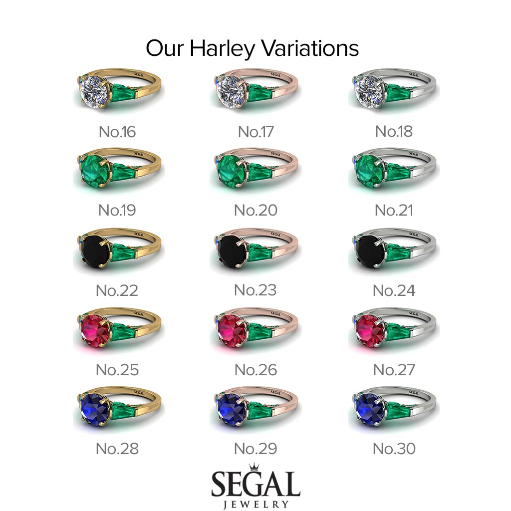 Glamorous Custom Emerald Ring - Harley No. 5