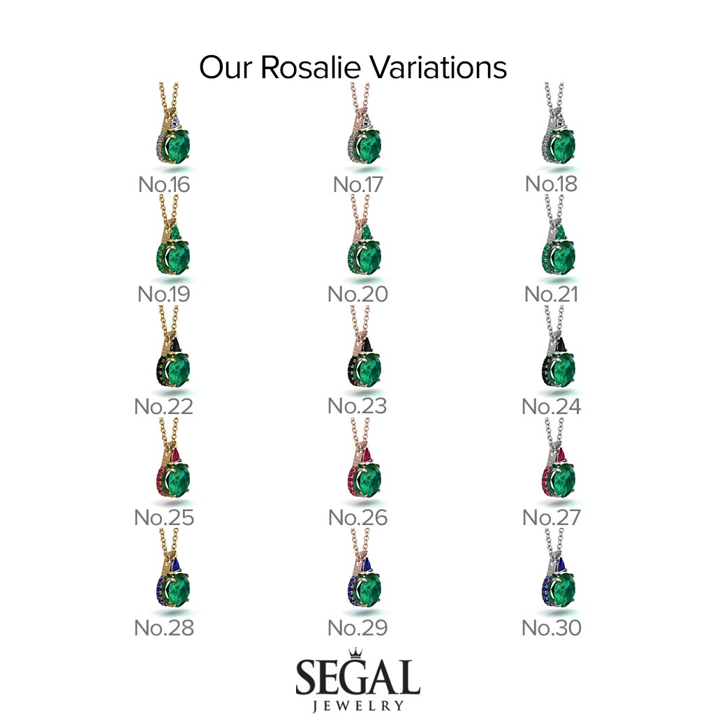 Hidden Halo Sapphire Necklace - Rosalie No. 75