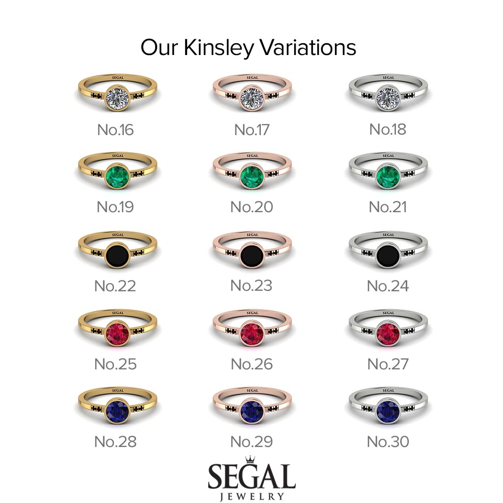 Bezel Minimalist Ruby Ring - Kinsley No. 11