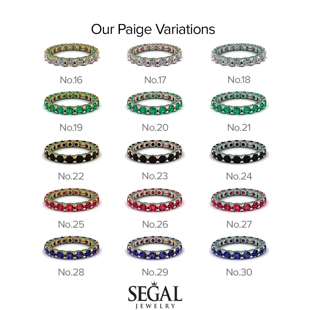 Glamorous Black Diamond Eternity Ring - Paige No. 7