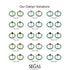 Emerald Cut Circle Sapphire Earrings - Oaklyn No. 74