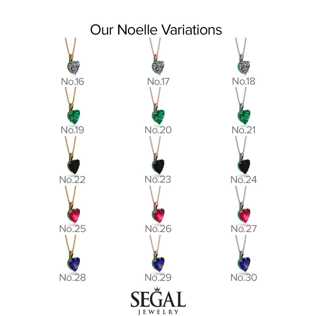 Heart Ruby Necklace - Noelle No. 12