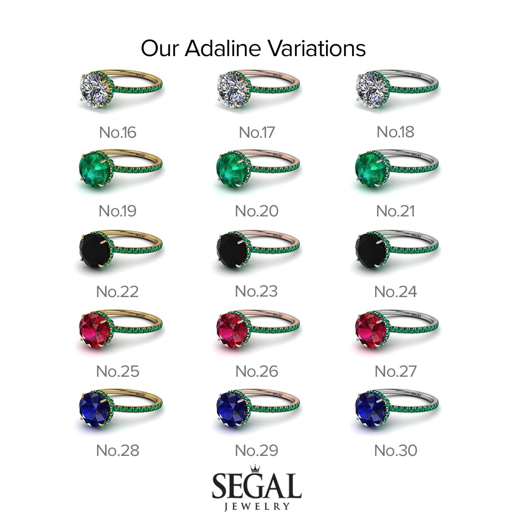 2ct Hidden Halo Diamond Engagement Ring - Adaline No. 33