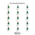 Hidden Halo Emerald Necklace - Rosalie No. 19