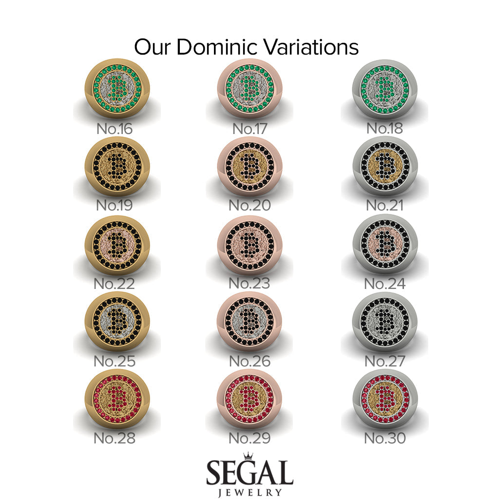 Glamorous Black Diamond Bitcoin Ring - Dominic No. 25