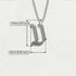 Ain - Hebrew Alef-Bet letter diamond Necklace - Ain letter