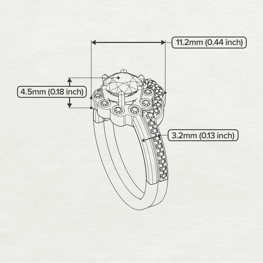 0.8 Carat Diamond Halo Bridal Set - Pamela No. 31