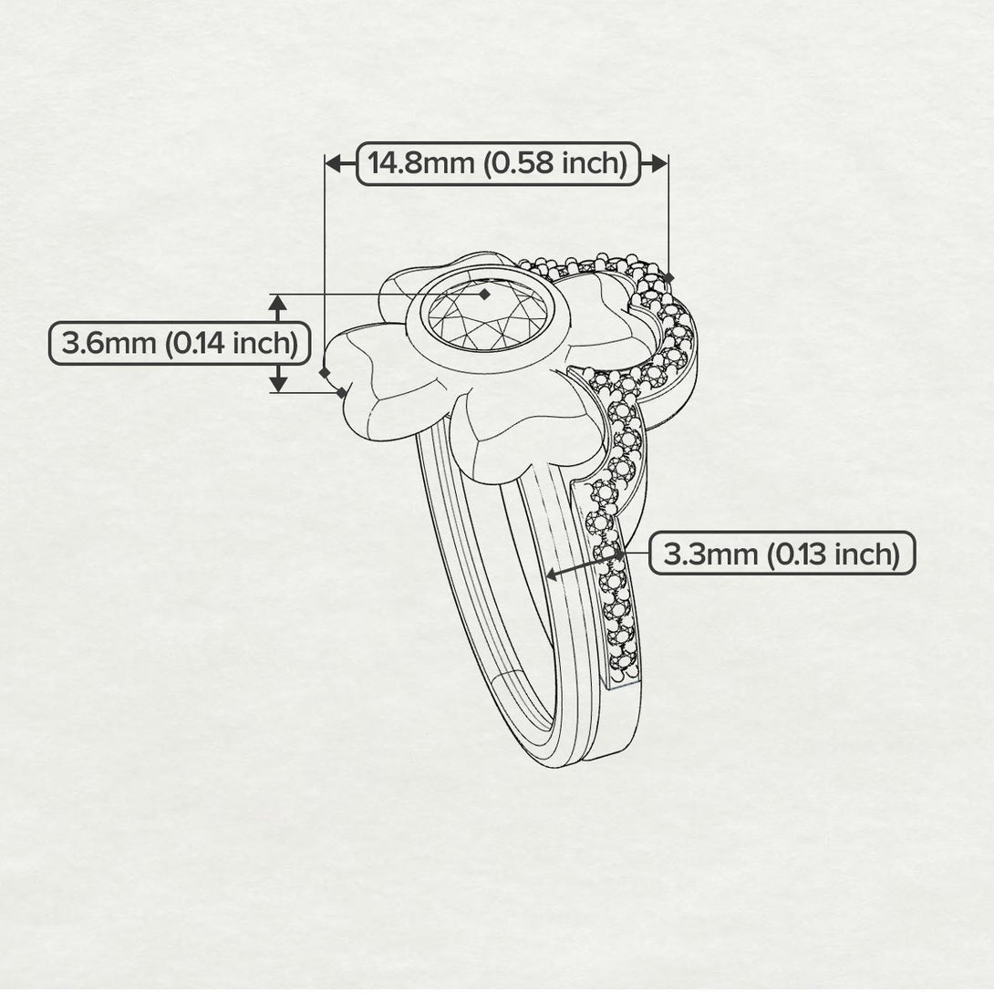Solid Clower Flower Emerald Bridal Set - Christine No. 20
