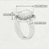 Halo Emerald Cut diamond Bridal Set With Hidden Diamonds - Rowan No. 1
