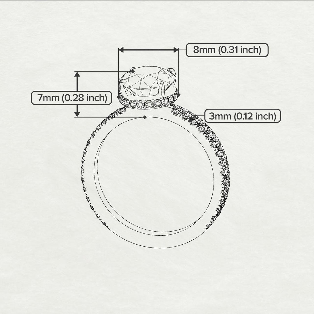 Hidden Halo diamond Bridal Set - Fiona No. 3