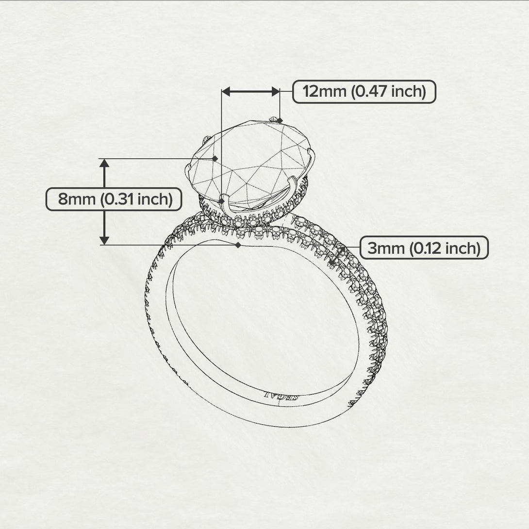 Hidden Halo Oval diamond Bridal Set - Gemma No. 3
